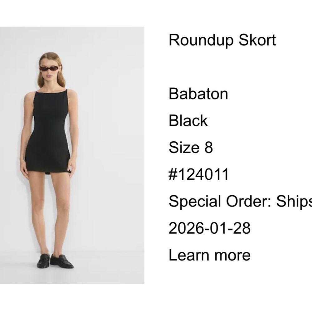 Aritzia Black Roundup Skort